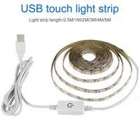 5m super bright smd2835 dimmable 5v led tape dimmable touch sensor cool white warm white dc usb strip flexible light d4