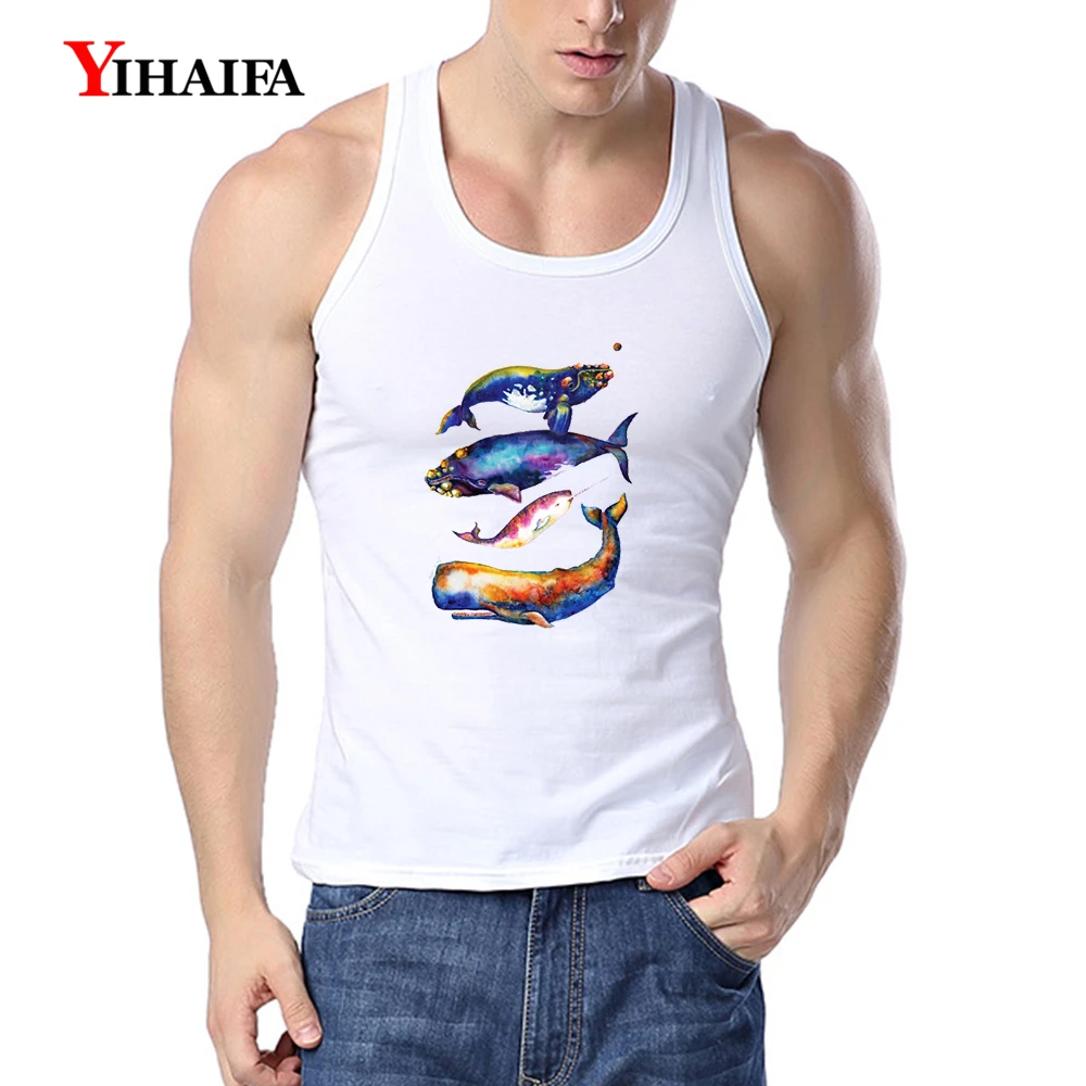 YIHAIFA мужские рубашки для фитнеса тренировок одежда тренажерного зала цветная