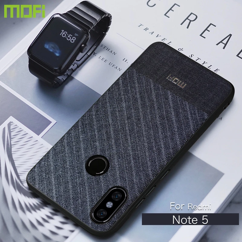 Чехол для Redmi Note 5 Xiaomi чехол из ткани MOFi задняя крышка Pro Global version Business Dark| |