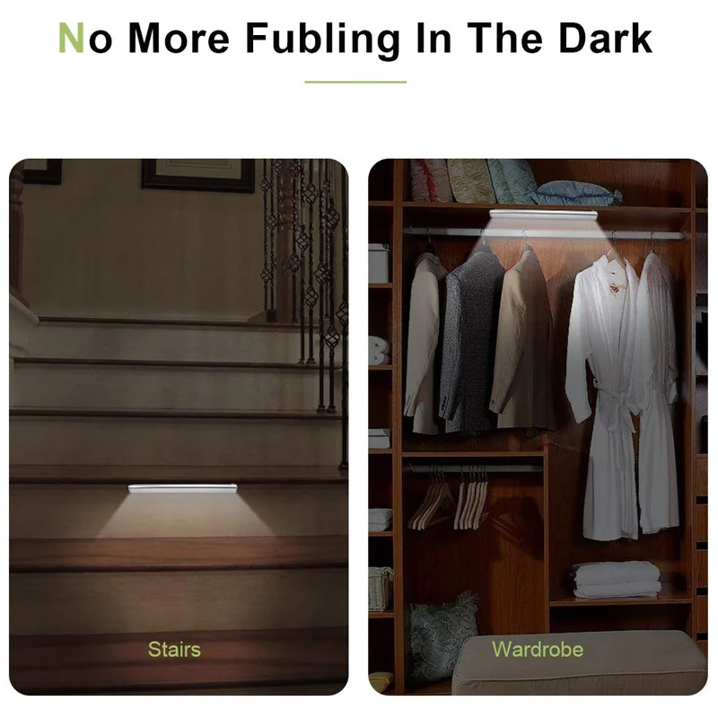 Беспроводная магнитная лампа с датчиком движения для гардероба коридора