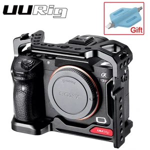 Металлическая клетка UURig для Sony A7R3 A7M3, удлинение 38 мм, освещение, Холодный башмак для светодиодного светильник фона