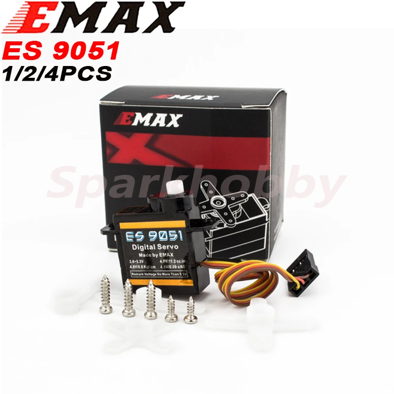 4 шт. оригинальный EMAX ES9051 пластиковый цифровой сервопривод 1 г водонепроницаемый