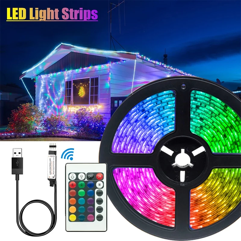

LED Strip Lights RGB 2835 USB Bluetooth App Control Suitable For Christmas Party Decoration Lamp Can Given As Gift To Children