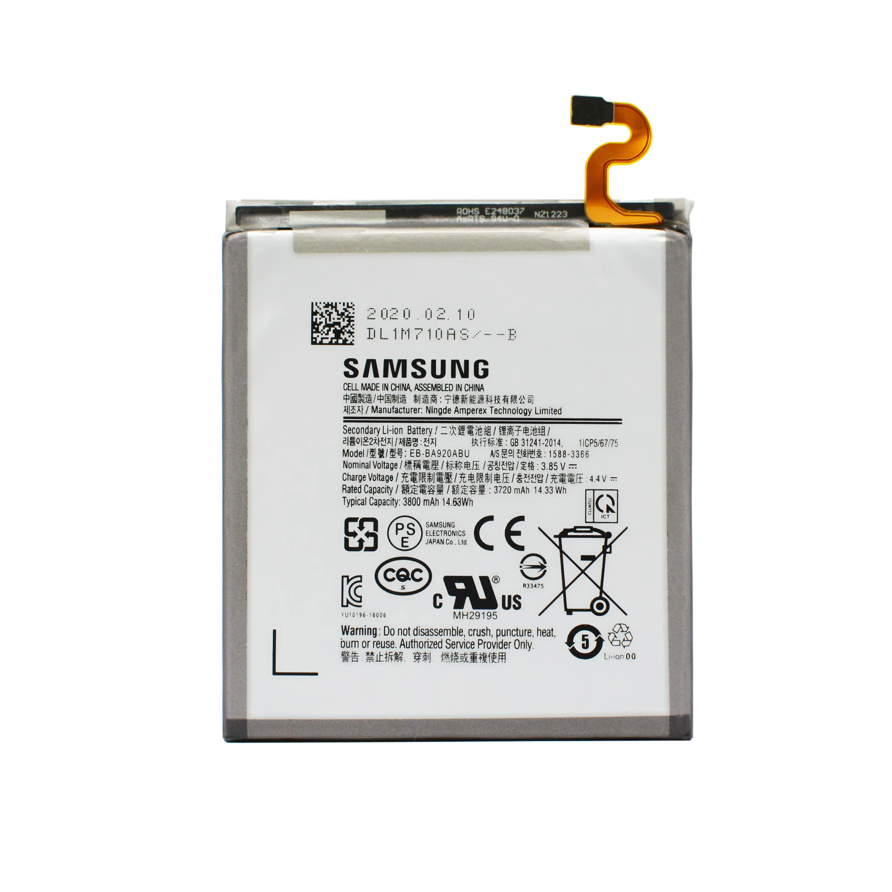 5pcs/lot Battery For Samsung Galaxy A9 2018 A9s Star Pro SM-A920F A9200 Orginal Phone EB-BA920ABU 3800mAh +Tools | Мобильные