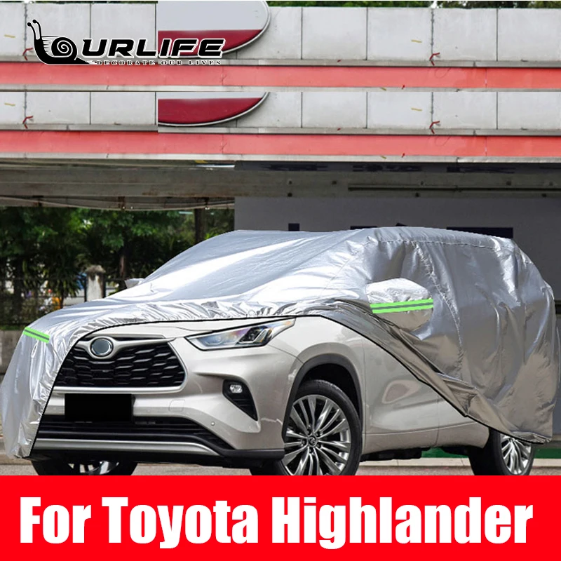 For Toyota Highlander Kluger XU70 2020 2021 2022 Waterproof Car Covers Outdoor Sun Protection Exterior Parts  Accessories