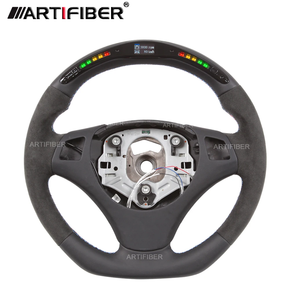 

Real Carbon Fiber LED Steering Wheel for BMW 1 3 M Series E82 E90 E87 E91 E92