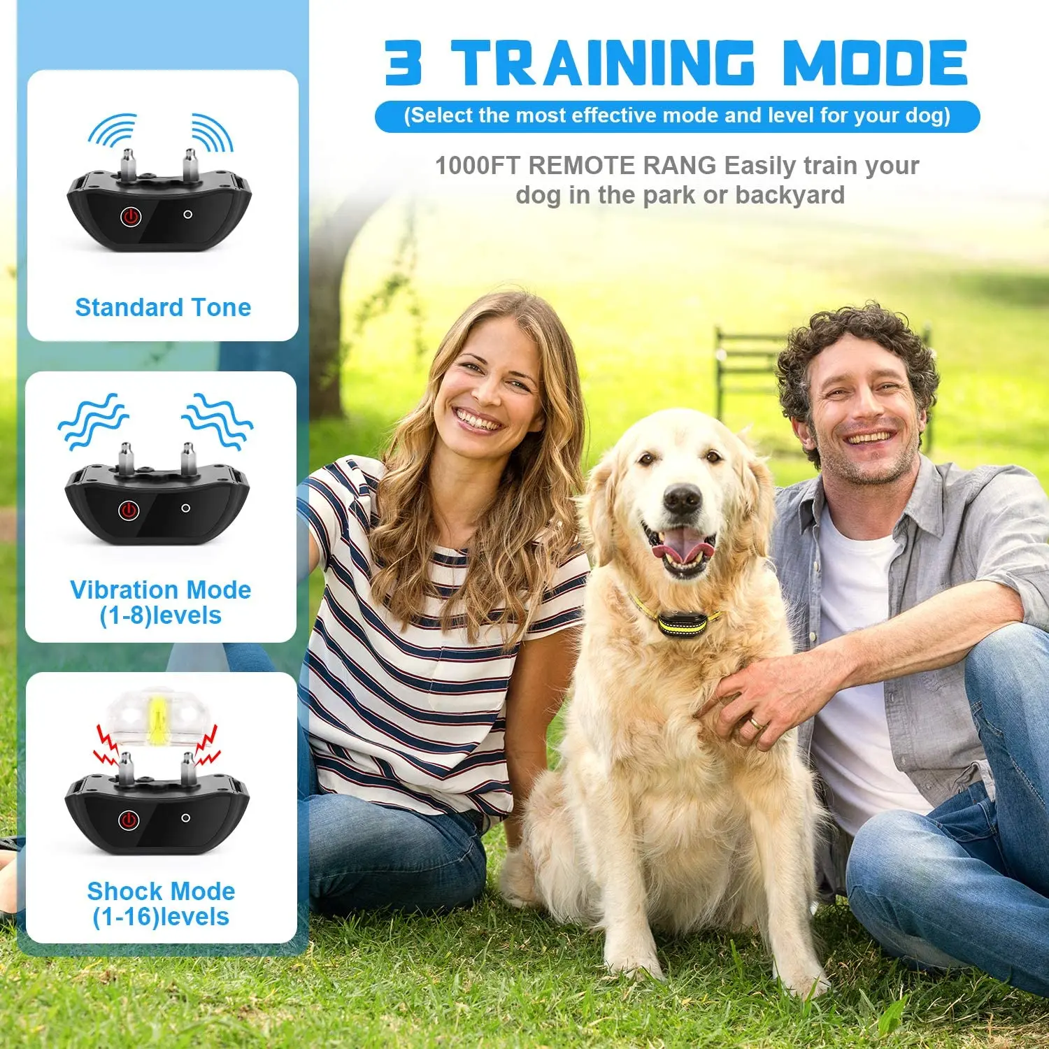 

800m Pet Remote Control Shock Vibration Beep Electric Dog Training Collar Waterproof Rechargeable With LCD Display For All Size