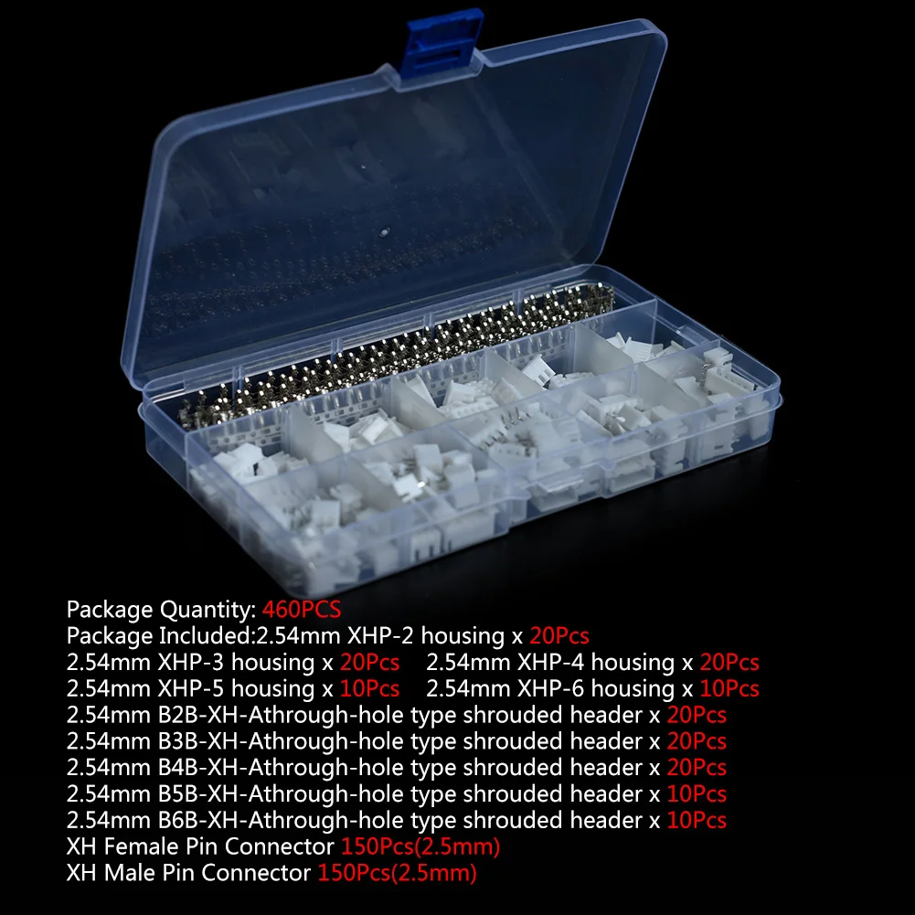 

460PCS XH C3 Straight Pin Connector Terminal Kit Needle Seat JST Connector XH C3 Sale