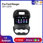 Автомагнитола 9 дюймов для Ford Ranger 2011-2016, 4 ядра, Android 11, 2 + 32 ГБ, GPS-навигация, мультимедийный плеер, радио, стерео, Wi-Fi, Carplay