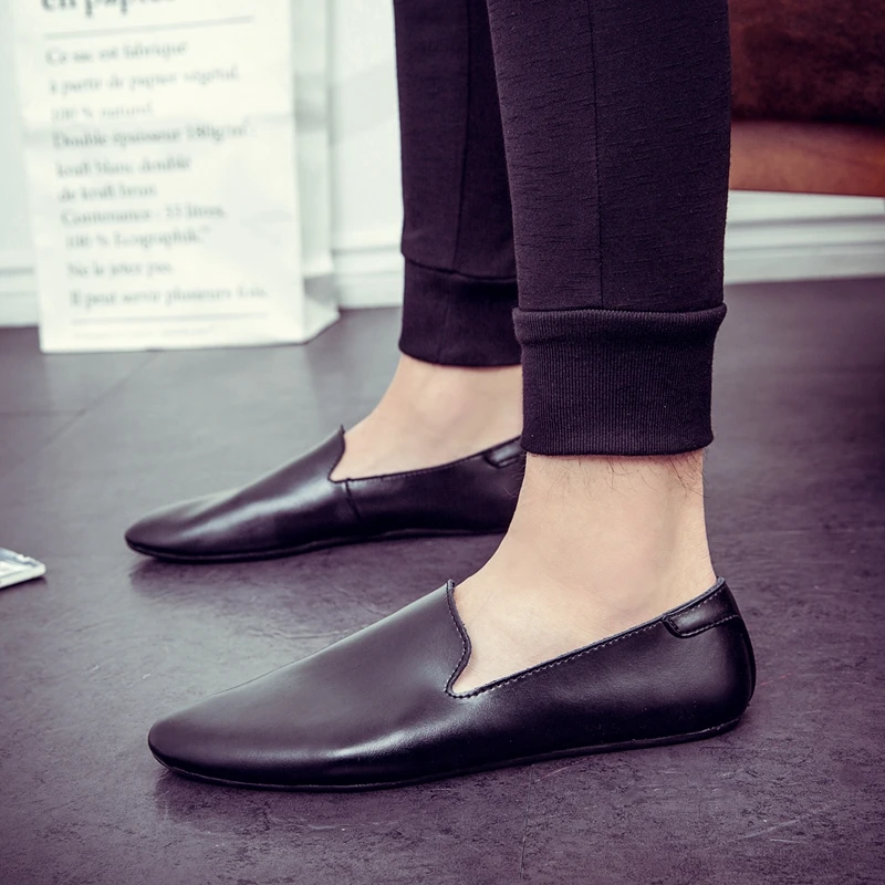 

Casual genuine Leather Loafer Shoes Men Soft Comfortable Shoes Men slip on Moccasins Footwear Mokasin Kasual Men Schoenen