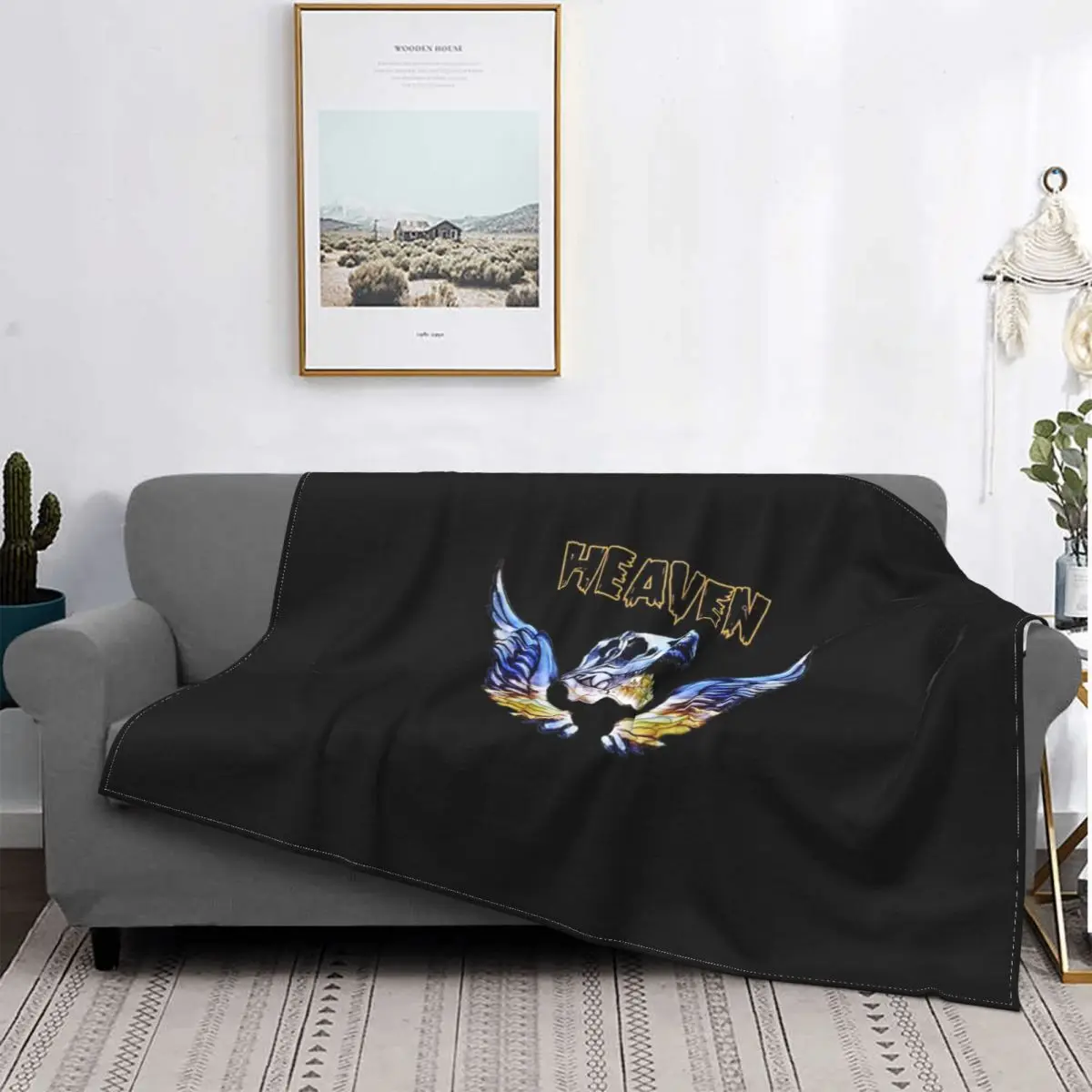 

Heaven Logo-manta a cuadros para cama, cobertor térmico para sofá, colchas de verano