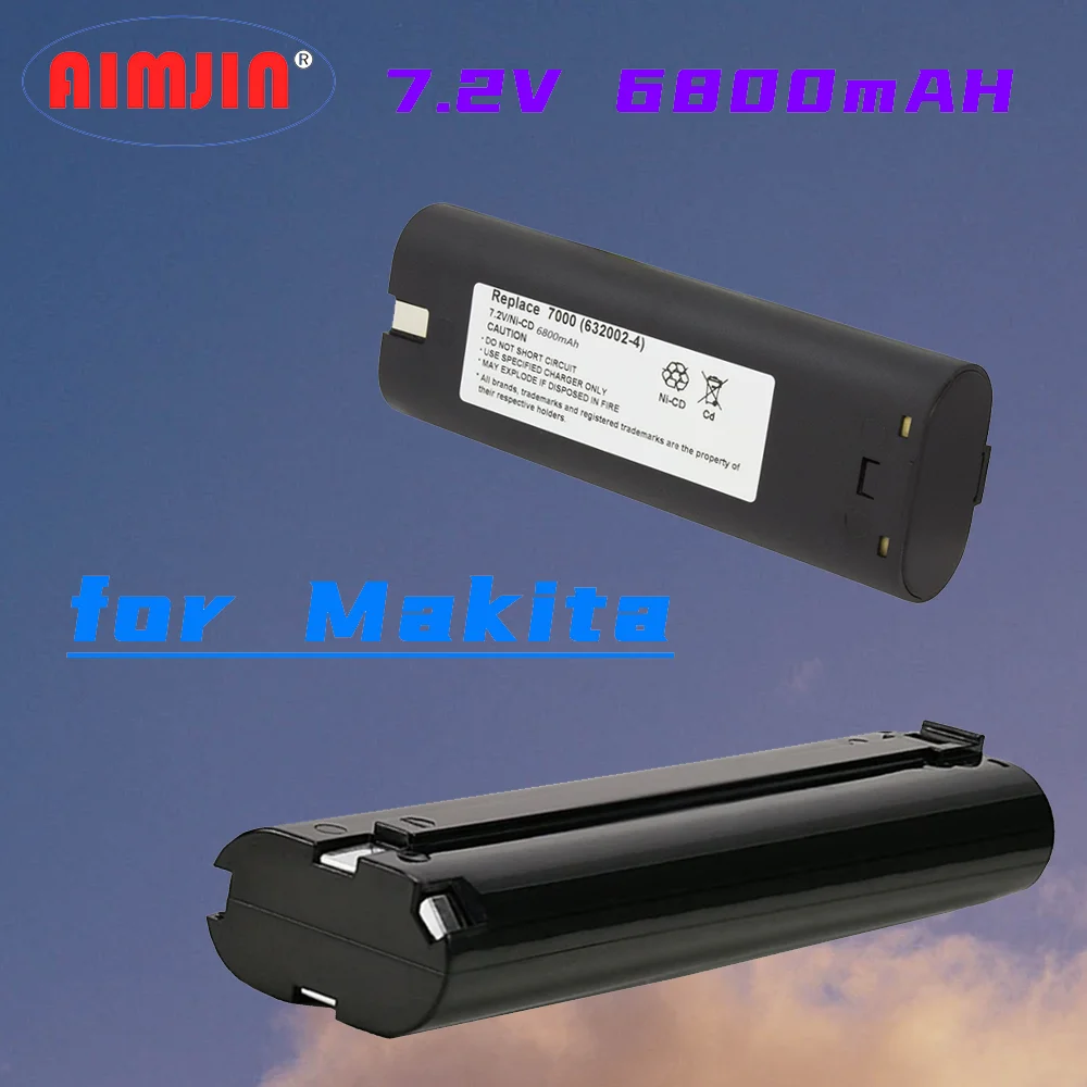 

Newest 7.2V 6800mAh Powtree Power Tool Battery for MAKITA 7033 7002 7000 632003-2 191679-9 192532-2 Cordless Drill Tool Battery