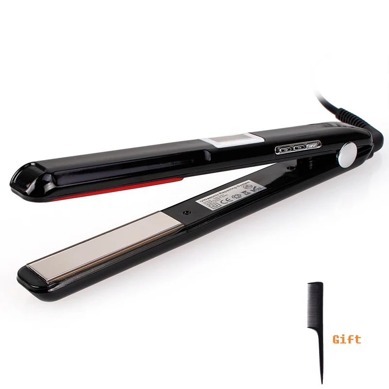 Выпрямитель для волос титановый инфракрасный плоский утюжок выпрямления и