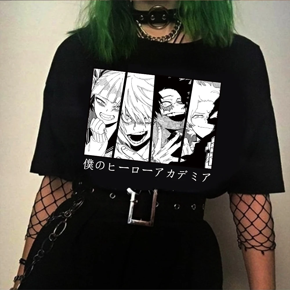 Футболка с принтом аниме Моя геройская Академия Bakugou Himiko Dabi Hawks футболка коротким