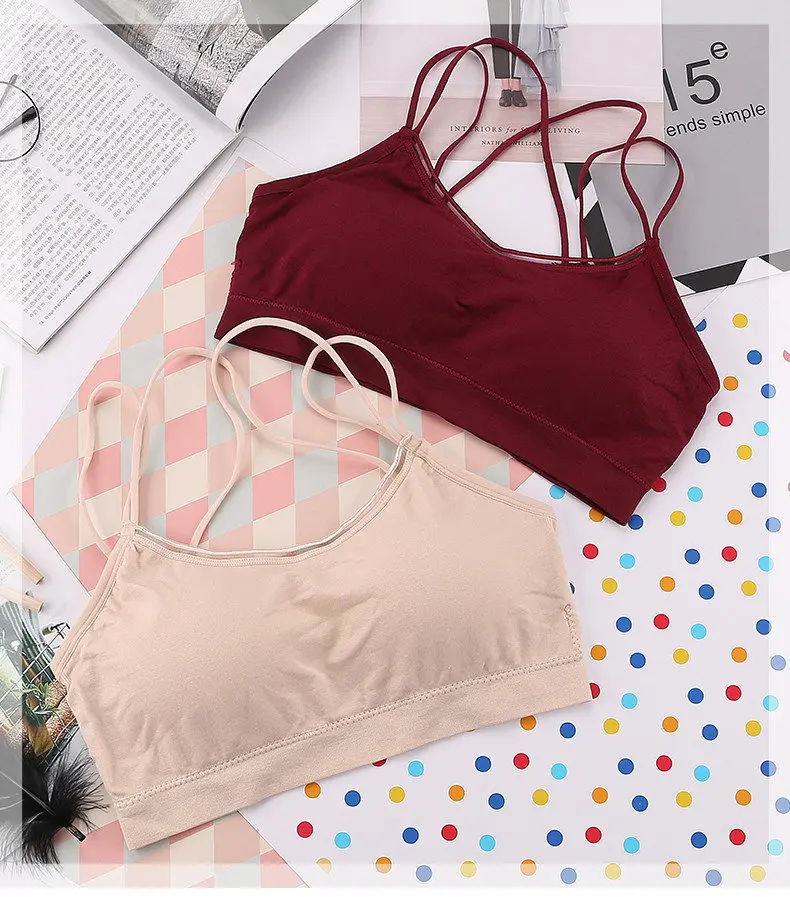 

Seamless bra women's bra full cup breathable bra sports bra tube top sling street girl wrapped chest underwear