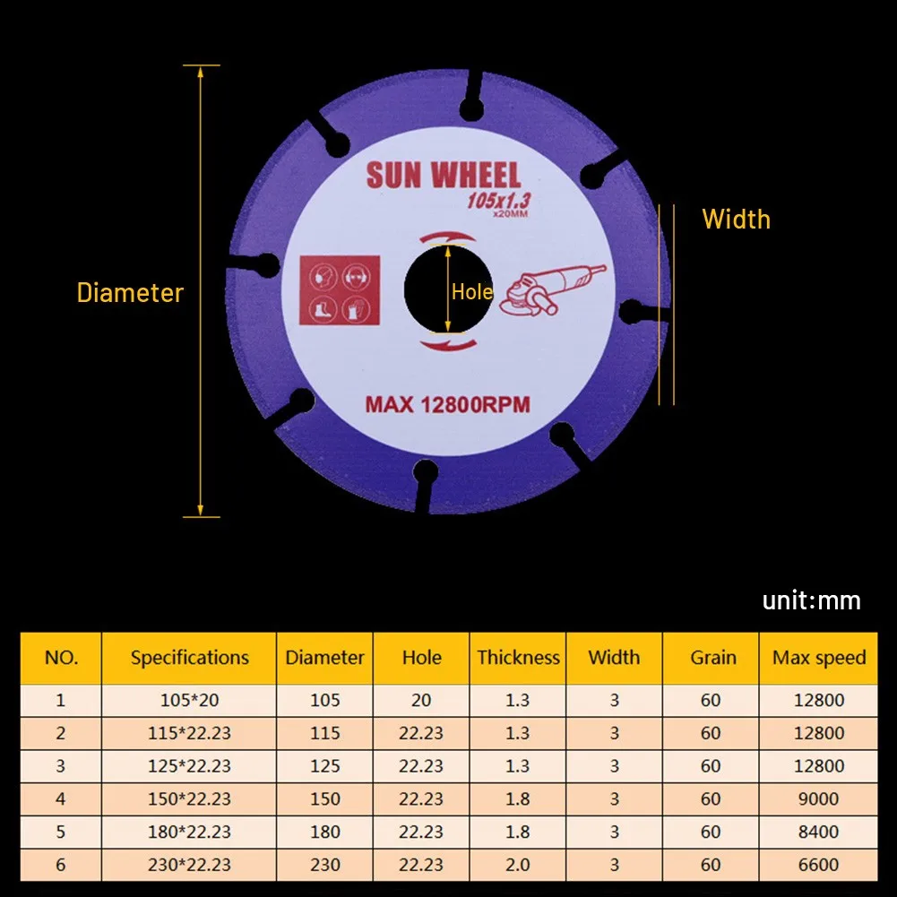 

105/115/125/150/180/230mm Diamond Multi-function Saw Blade Brazed Round Cutting Disc Porcelain Tile Ceramic Stone Rebar Metal
