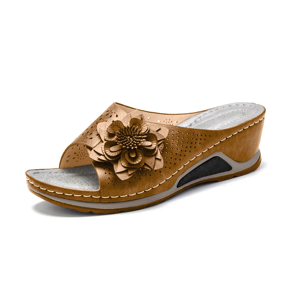 Meijuner New Style Ladies Sandals Hollow Wedges Casual Sandals Flower Beach Shoes Indoor Outdoor Female Slippers