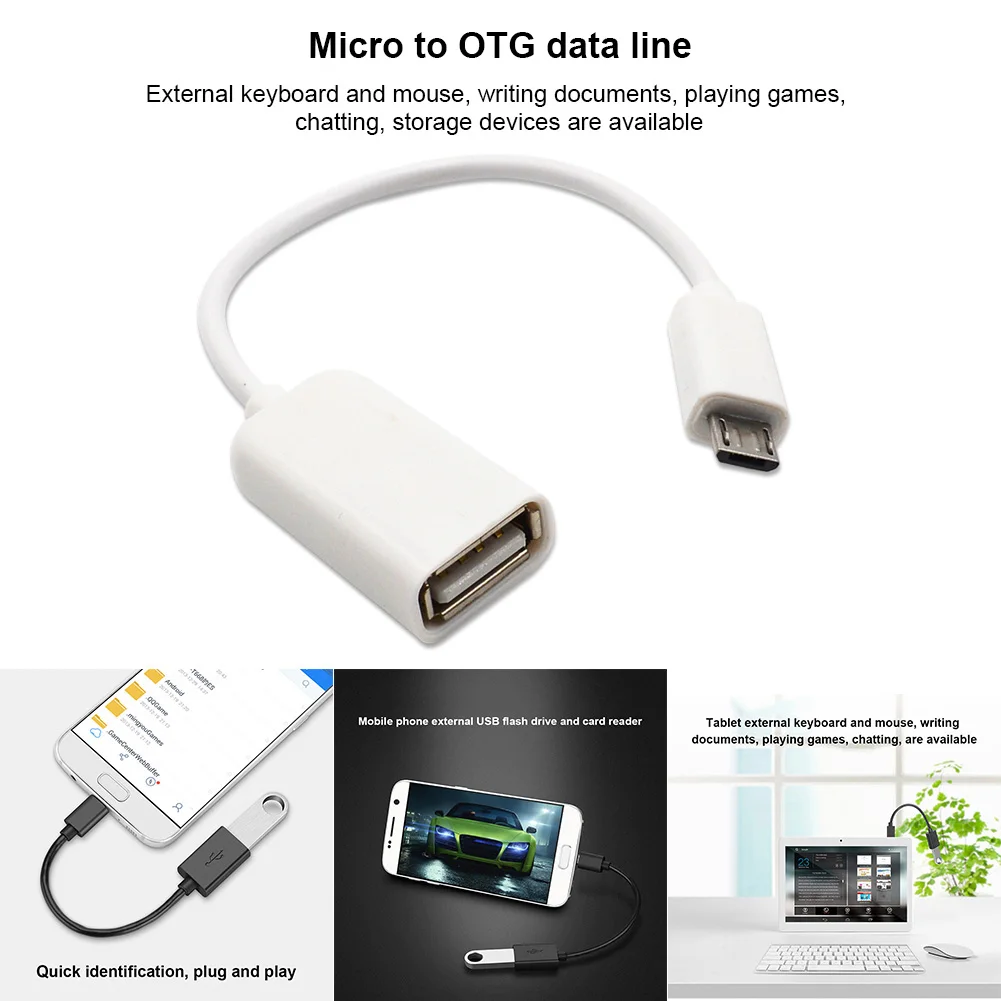 Micro USB OTG кабель передачи данных штекер-гнездо адаптер для Samsung Xiaomi Motorolar HTC Android 16 см
