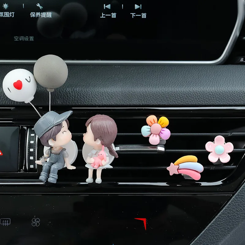 

Car Air Freshener Air Outlet Pendant Couple Boy Girl Long Lasting Aromatherapy Auto Accessories Interior Flavoring For Cars