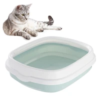 cat litter pan semi closed detachable open cat toilet cat litter pot with shovel pet cleaning supplies easy to clean