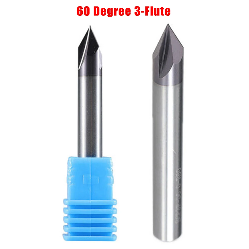 

Metalworking 1* Supplies Chamfer Mill Cutter 3-Flute Shank TiAIN Router