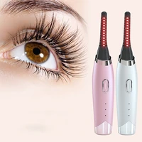 heated eyelash curler usb rechargeable electric eyelash curler for quick natural curling long lasting eyelashes curl tool