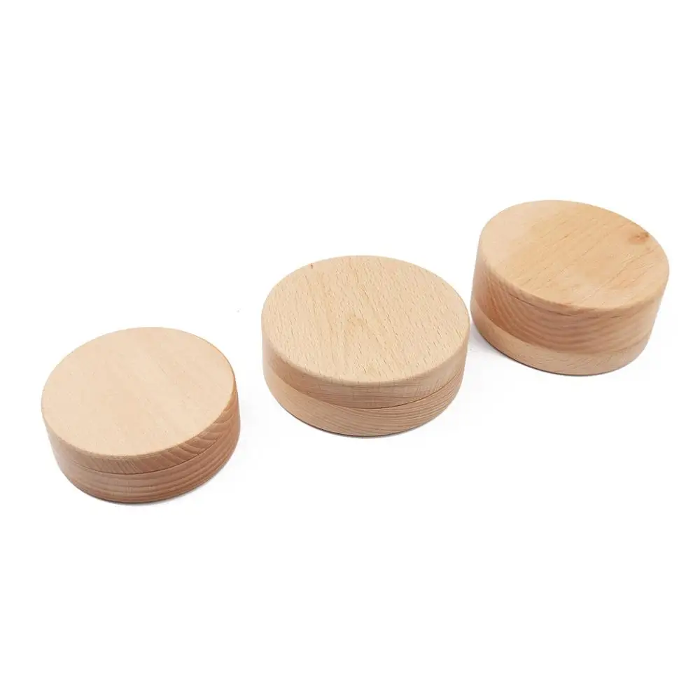 

8Seasons Fashion Wood Jewelry Gift Boxes Round Natural Jewelry Box Rings Necklace Party Gifts 51mm/107mm/106mm/91mm/40mm, 1PC