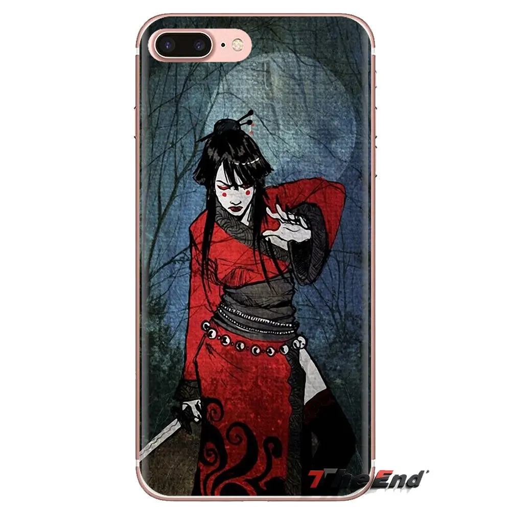 Soft Transparent Shell Covers Japan Samurai Girl For Huawei Mate Honor 4C 5C 5X 6X 7 7A 7C 8 9 10 8C 8X 20 Lite Pro |