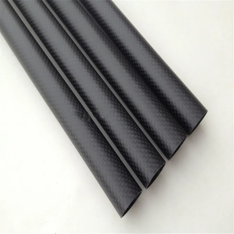 Luz de sarga de tubo de fibra de carbono 3K, 12x10x1000mm/22x25x1000mm-1