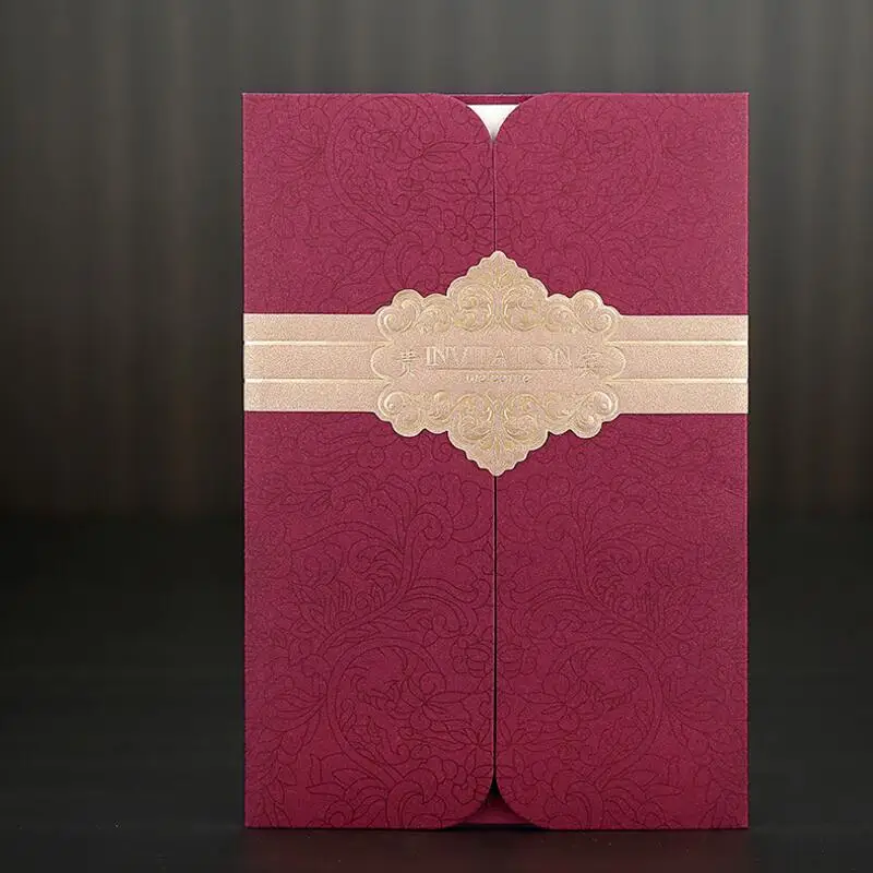 

10pcs/lot High-end Single Page Paper Business Meeting Invitation Wedding Birthday Holiday Invitation with Envelope