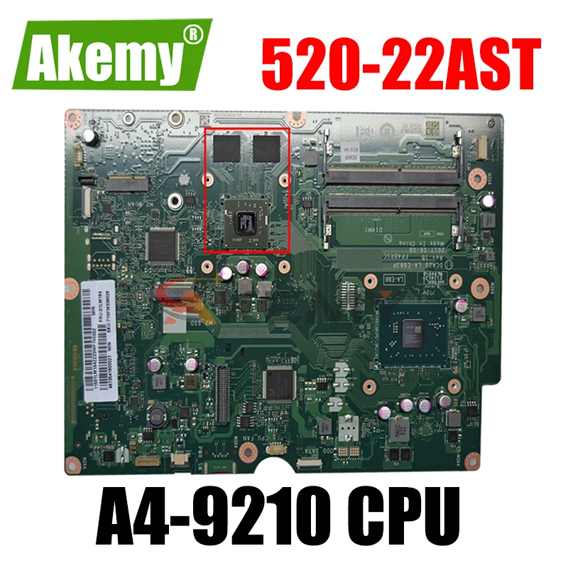 

Для Lenovo AIO 520-22AST 520-24AST материнская плата UMA LA-E883P материнская плата с процессором A4-9210 DDR4 с видеокартой 100% tes