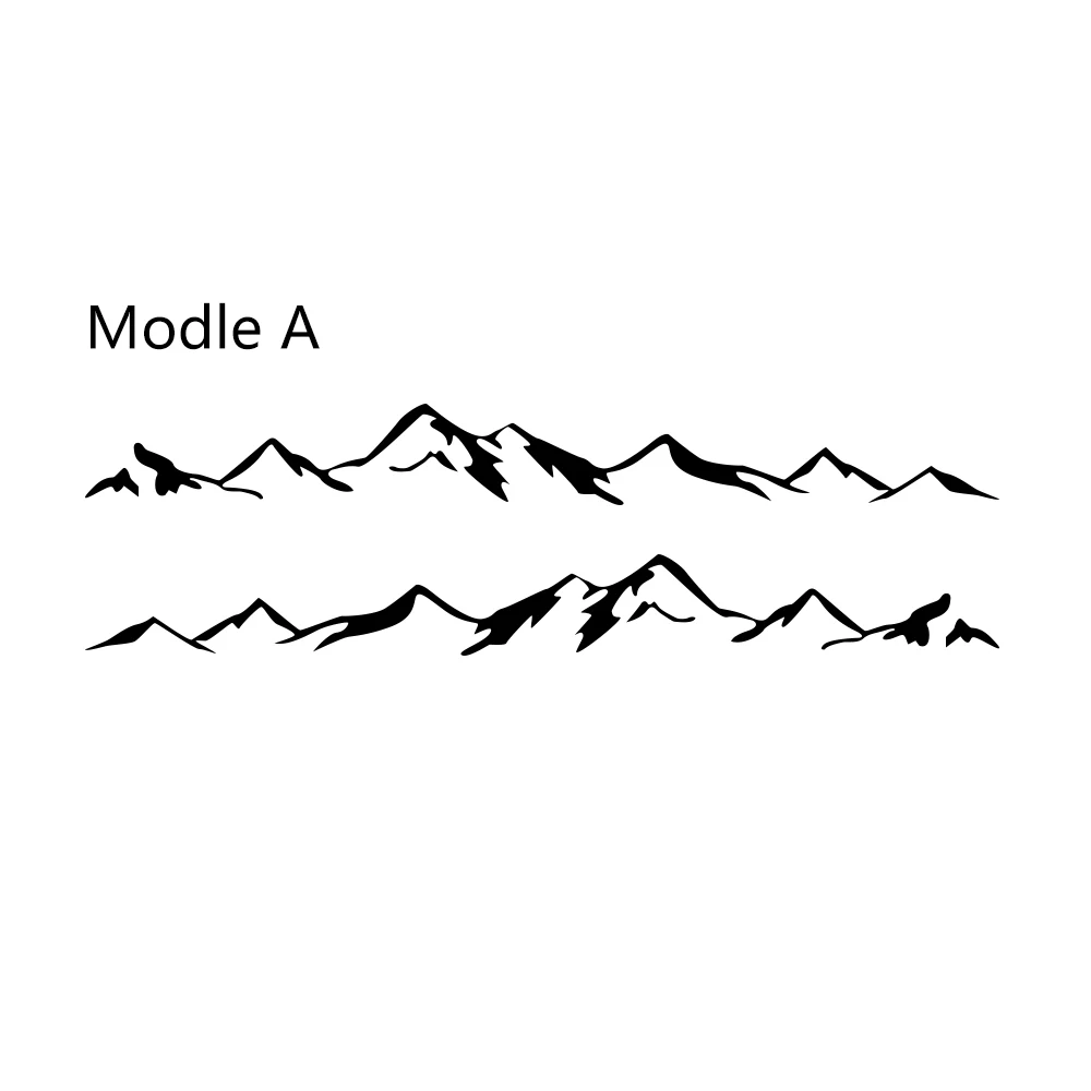 Modle A 2 шт. боковые полосы виниловые наклейки на машину пленка Авто Наклейка с видом гор для Volkswagen Multivan Toyota Elfa Стайлинг Тюнинг автомобиля аксессуары - Название цвета: Modle A