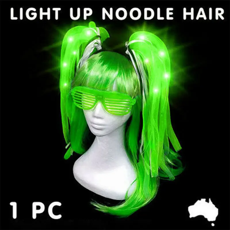 1 шт. красочные светодиодный парики светящаяся вспышка заколка для косы