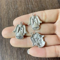 alloy 2023mm colorful cute religious angel pendant diy beaded bracelet necklace faith connector making accessories discover