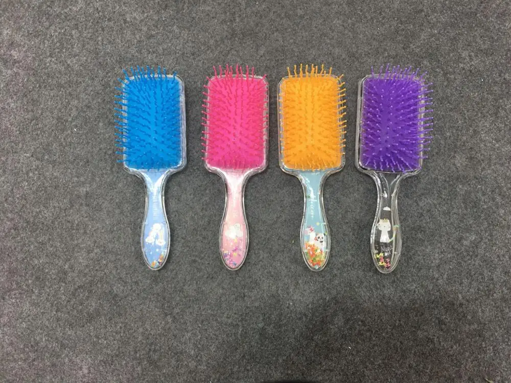 Мультяшная Милая Радужная Расческа с блестками для животных Антистатическая