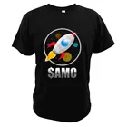 $ AMC Go To The Moon футболка рыночной стоимости экономически связанные футболка с o-образным вырезом короткий рукав Camisetas