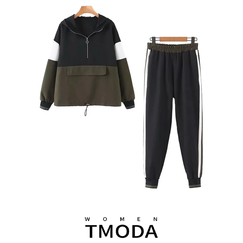 Комплект одежды Za женский бейсбольный пуловер-бомбер и спортивные