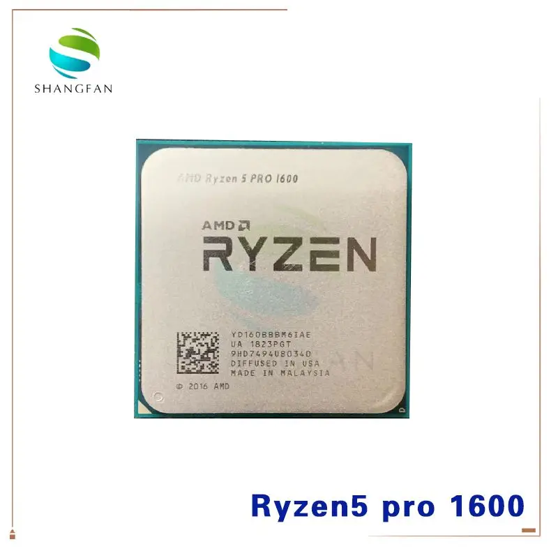Процессор AMD Ryzen 5 1600 R5 1600 R5 PRO 1600 3,2 ГГц шестиядерный процессор с двенадцатью потоками 65 Вт Процессор YD1600BBM6IAE YD160BBBM6IAE Socket AM4