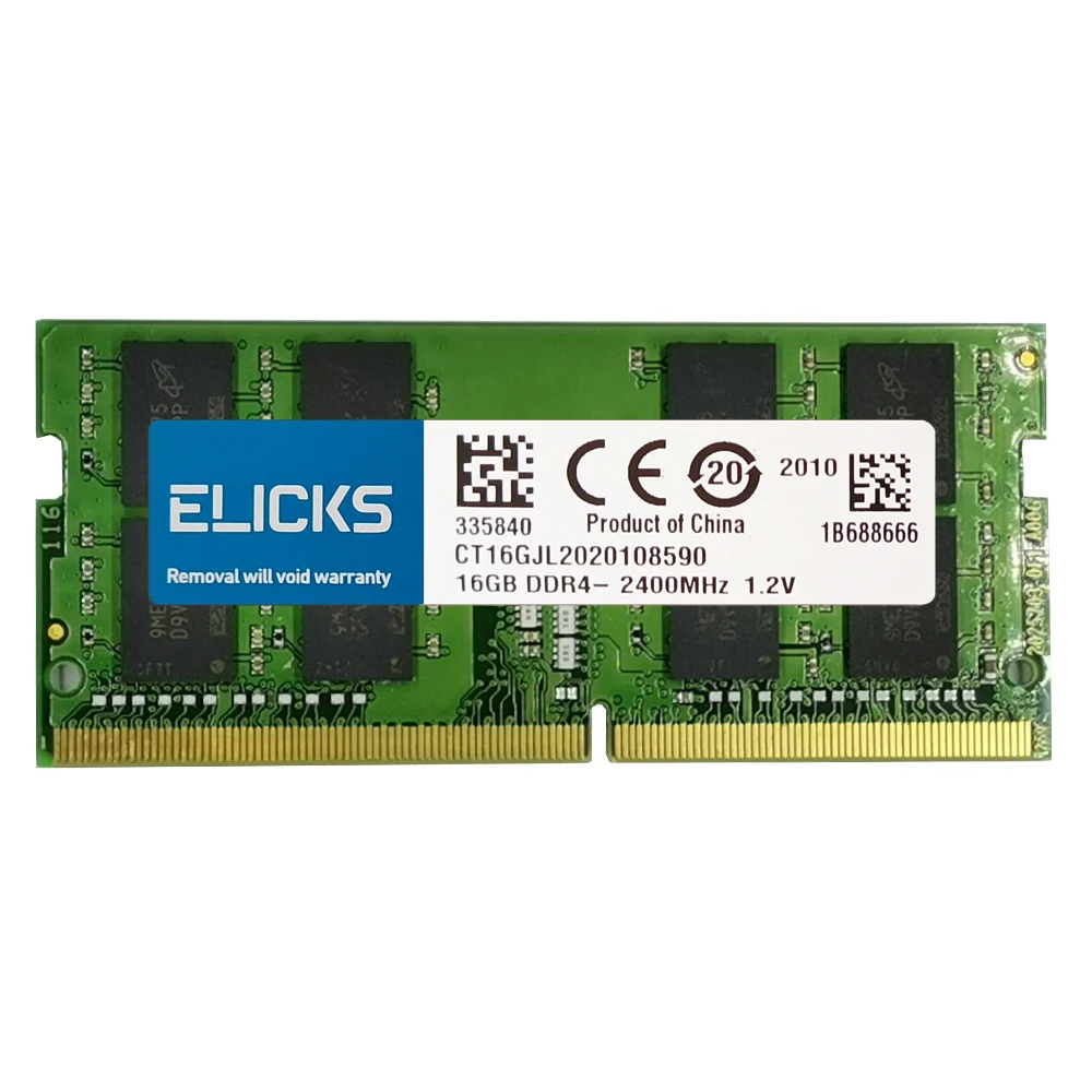 

ELICKS 1GB 2GB 4GB 8GB 16GB 32GB DDR2 DDR3 DDR4 RAM Notebook Laptop Memories 533 667 800 1066 1333 1600 1866 2133 2400 2666MHz