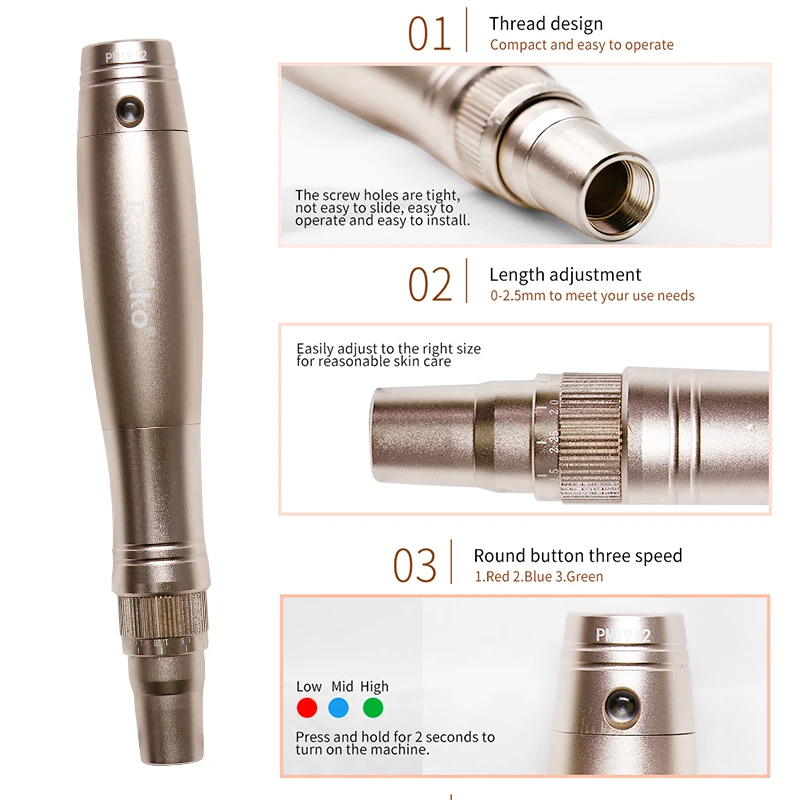 Ultima A1 Электрическая Micro Needling ручка с микроиглы мезотерапия авто микро иглы