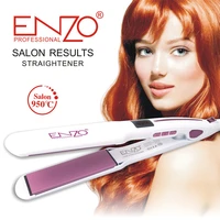 enzo professional hair straightener ceramic flat iron lcd fast heating infrared iron hair straightener styling tools