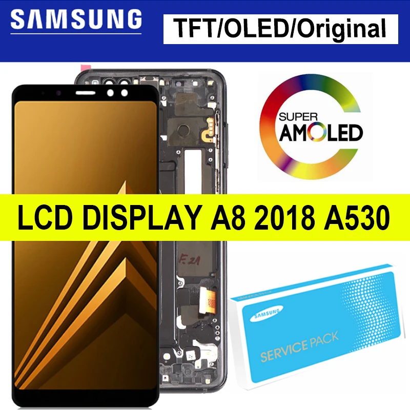 TFT/OLED/Super Amoled для SAMSUNG Galaxy A8 2018 A530 A530F ЖК дисплей сенсорный экран дигитайзер Duos A530F/DS
