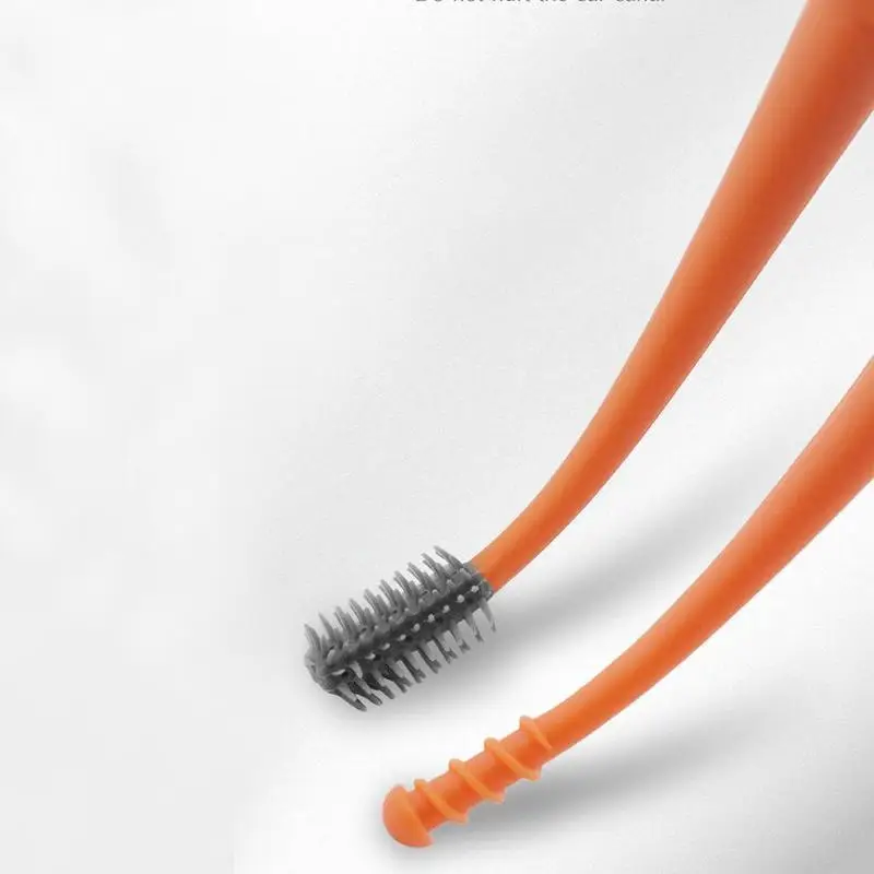 

Removal Ear Wax Silicone Massage Ear Scoop Reusable Comfortable Ear Double Long Handle Head Ear Care Pick V2Y9