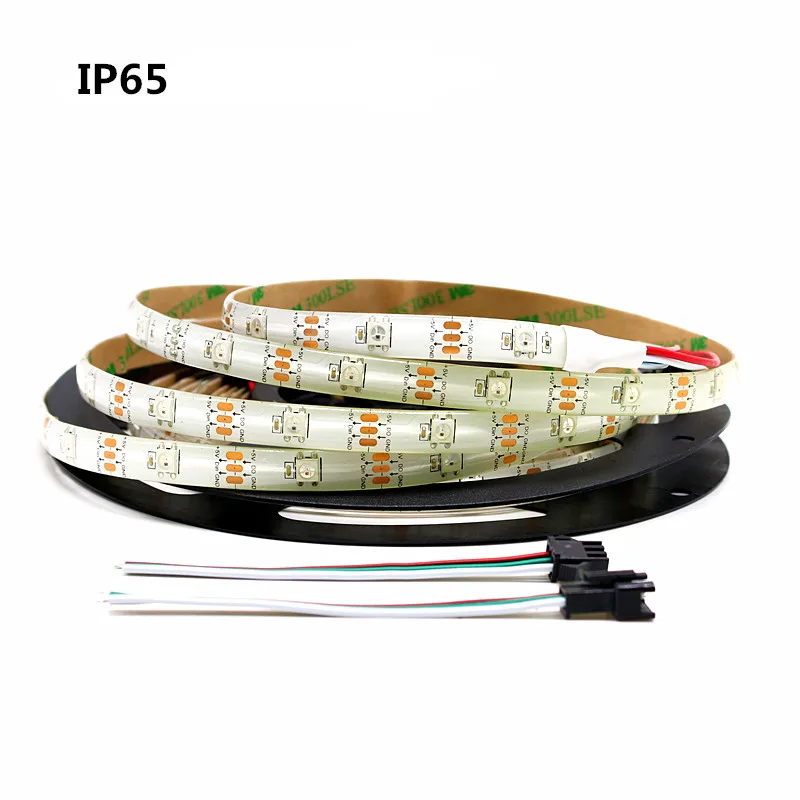 IP65 Waterproof DC5V Водонепроницаемый IP30/65/67 WS2812B 5050 RGB Светодиодные ленты 144/60/30 светодиодный s/M WS2812 индивидуальный адресуемый умный светодиодный Пиксельная лента света - Испускаемый цвет: IP65 Waterproof