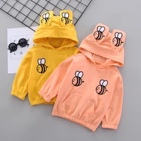 2021 new autumn winter coat toddler baby kids boys girls clothes hooded cartoon 3d ear hoodie letter sweatshirt tops clothing
