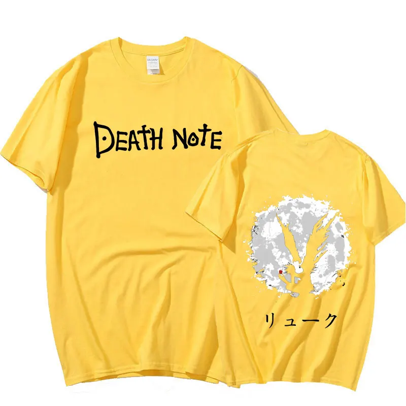 Футболка мужская оверсайз из хлопка модная тенниска с надписью Death Note в стиле