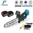 3000 Вт 810 дюймов электрический кронштейн для цепной пилы, беспроводная цепная пила, режущий станок для дерева, инструменты для деревообработки с батареей 588VF