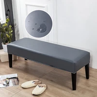 1 piece waterproof bench cover pu fabric piano stool cover rectangular long bed stool cover bench protector slipcover