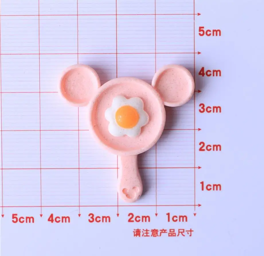 kawaii simulation cartoon pan fried eggs flatback resin cabochon dollhouse play toys diy scrapbooking accessories phone decor free global shipping
