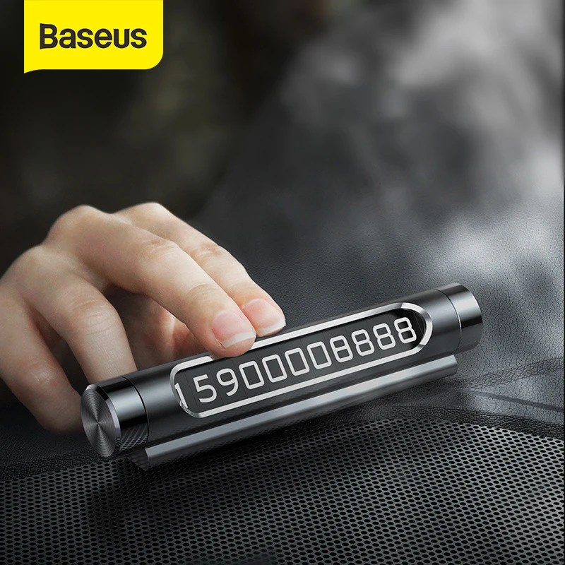 

Baseus Car Temporary Parking Card Luminous Phone Number Plate Auto Stickers Drawer Style Car-Styling Rocker Switch